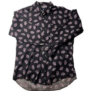 Vintage Wrangler Western Button Down‎ Shirt Mens Large Aztec Cowboy